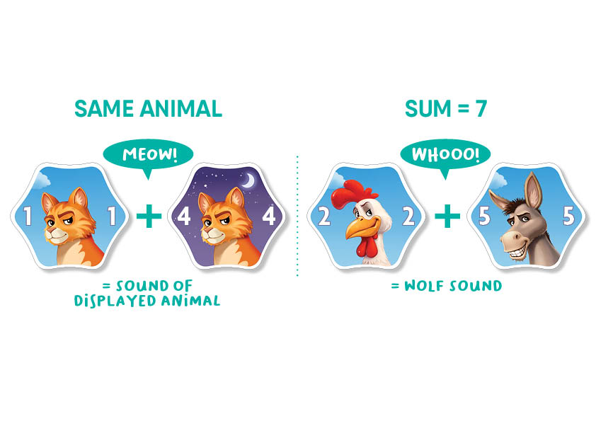 Flexiq Games - Onesie Whooo! game - combinations of farm animal cards